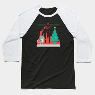 Cat with christmas tree Baseball T-Shirt